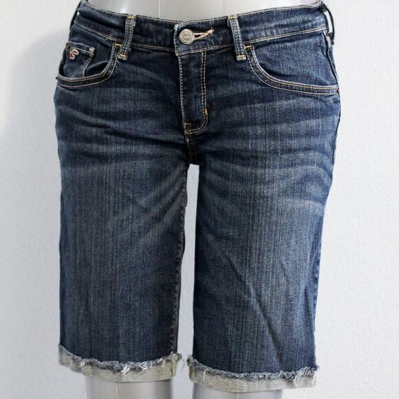 Hollister Socal Stretch Bermuda Jean Shorts Size 5 Denim - Picture 3 of 10